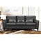 Armen Living Bergen 87" Pewter Genuine Leather Square Arm Sofa LCBE3PW - alternate 4